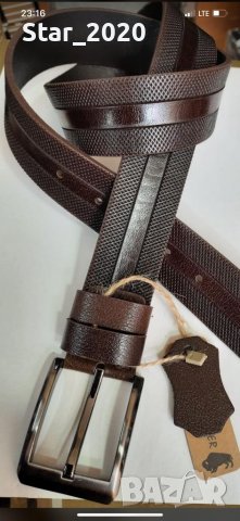 Мъжки колани на едро от естествена кожа - 1 во качеството , снимка 5 - Колани - 39216281