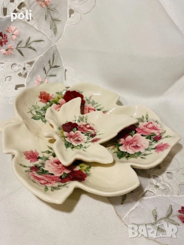 порцеланова чиния лист 