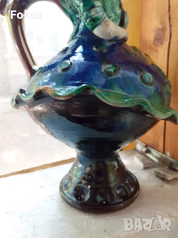 Стара българска троянска керамика стомна делва крондир, снимка 5 - Антикварни и старинни предмети - 53416813