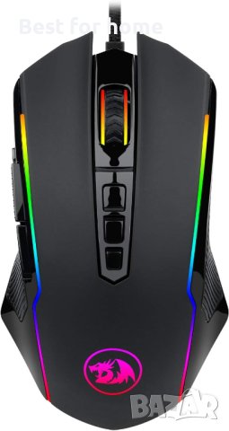 Redragon M910,геймърска мишка с 16,8 милиона RGB цветна подсветка, удобен захват, 9 бутона, снимка 2 - Клавиатури и мишки - 43323016