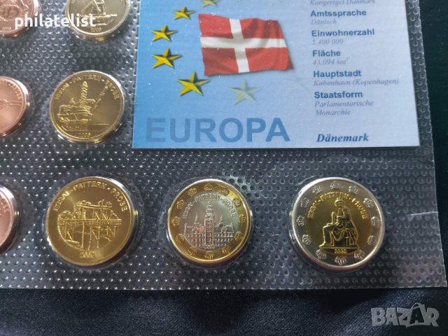 Пробен Евро сет - Дания 2006, снимка 3 - Нумизматика и бонистика - 43188351