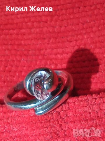 АВТОРСКИ СКЪПОЦЕНЕН СРЕБЪРЕН ПРЪСТЕН с ПЕЧАТ на БИЖУТЕРА и БРИЛЯНТНО ФАСЕТИРАН ИСКРЯЩ ЦИРКОН 36127, снимка 5 - Пръстени - 39460710