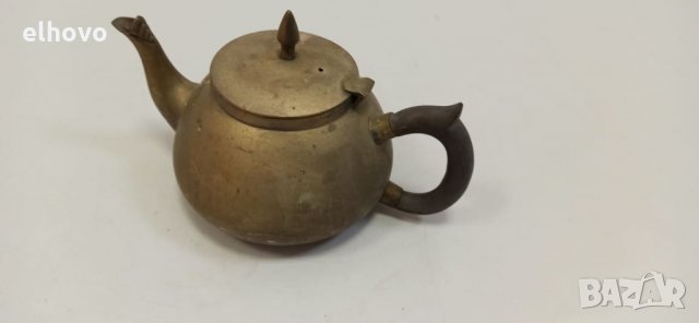 Месингов чайник, снимка 2 - Антикварни и старинни предмети - 32717567
