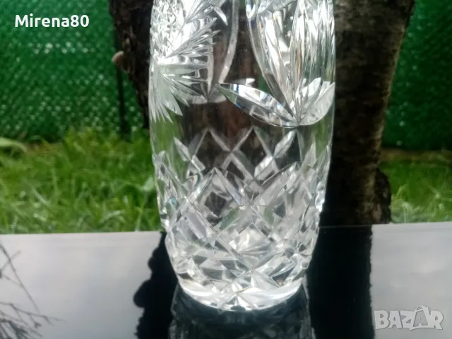 Голяма кристална ваза, снимка 3 - Вази - 49751877