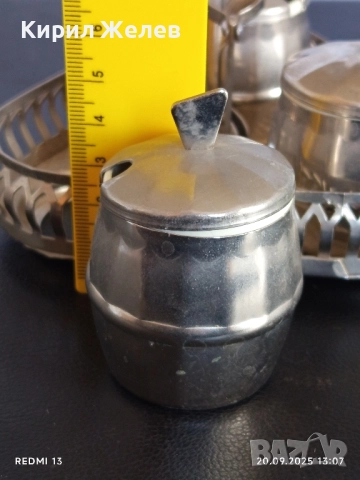 Винтидж Руски комплект за подправки от 70г. метални редки за КОЛЕКЦИЯ 51074, снимка 6 - Други ценни предмети - 51777169