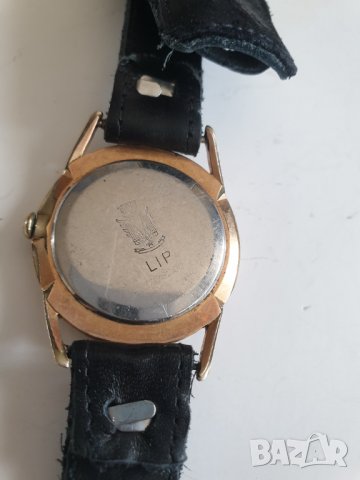 Мъжки позлатен механичен часовник Lip, снимка 6 - Антикварни и старинни предмети - 39603934