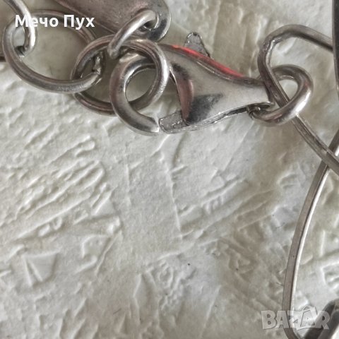 Сребърна гривна (202), снимка 5 - Гривни - 43152990