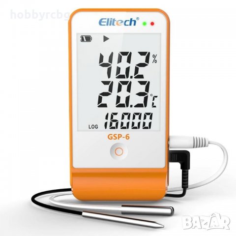 Регистратор на температура и влажност с външни сензори и памет 16000 точки , снимка 1