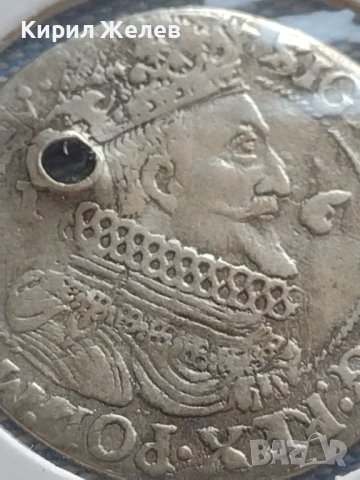 Сребърна монета Орт 1624г. Сигизмунд трети Данциг ПОЛША 24951, снимка 4 - Нумизматика и бонистика - 43015103