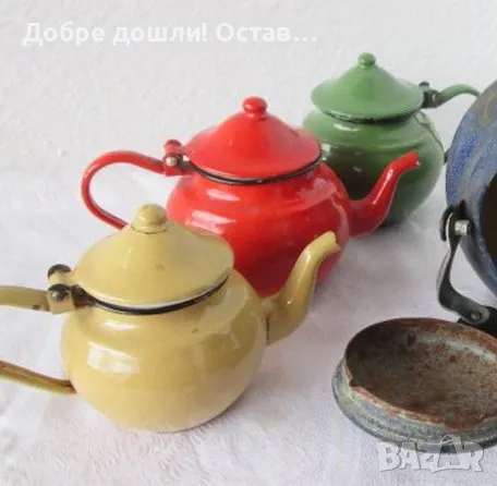 стари чайници, чайник, различни модел и цвят, руски