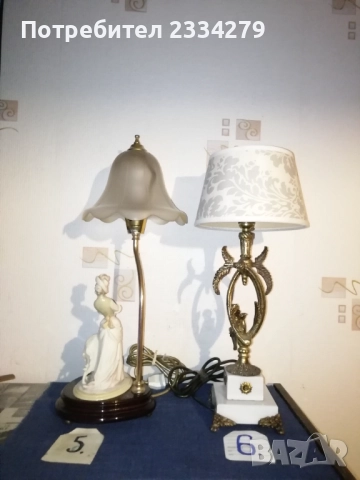 Нощни настолни лампи в бароков и флоренциански стил, снимка 12 - Настолни лампи - 52063072