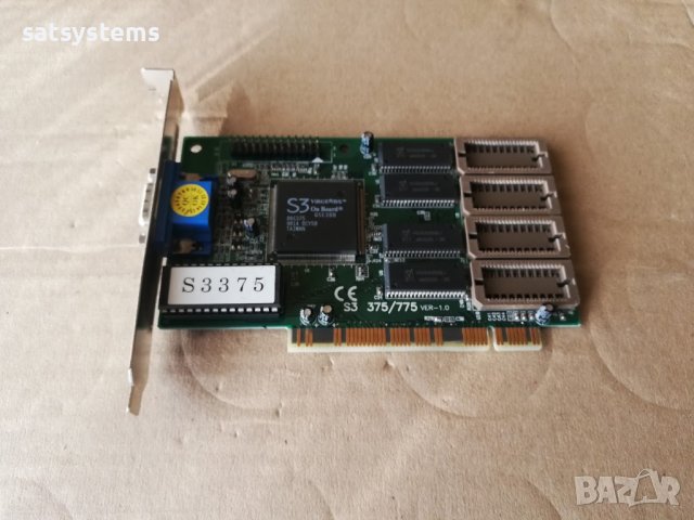 Видео карта S3 Virge/DX APAC S3-375/775 VER1.0 2MB PCI, снимка 5 - Видеокарти - 37035237