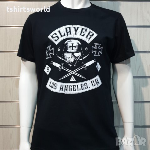 Нова мъжка тениска с дигитален печат на музикалната група Slayer - Los Angeles CA, снимка 1 - Тениски - 36871514