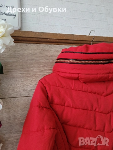 Червено яке Zara , снимка 10 - Якета - 44305177