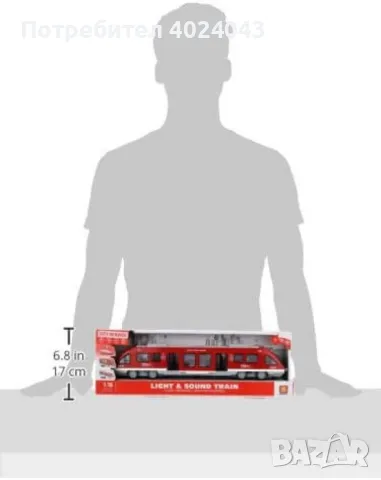 Детска играчка трамвай Аскато, червен - с отварящи се врати, звуци и светлини, снимка 3 - Музикални играчки - 47893682