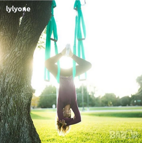Новa люлка за въздушна йога * Хамак за йога флай * lyly.one * Цветове, снимка 8 - Йога - 23691156