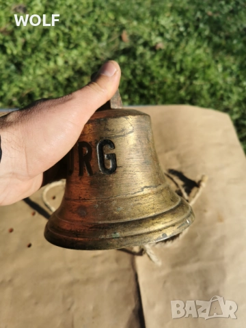 Schauenburg Немска 1,940кг Бронзова корабна камбана, снимка 10 - Антикварни и старинни предмети - 52930609