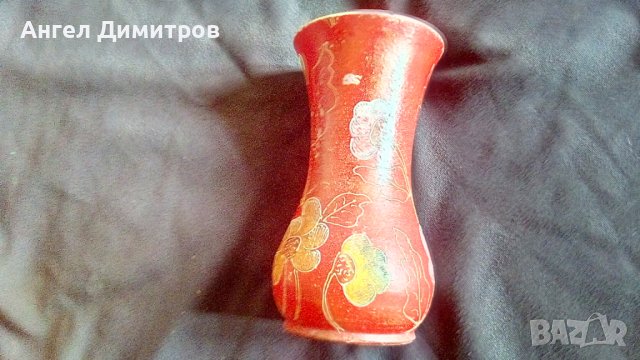 Стара керамична ръчно рисувана ваза, снимка 11 - Вази - 38685037
