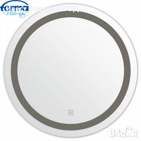 Кръгло огледало за баня с LED осветление: Диаметър 60 см, снимка 1 - Огледала - 27489411
