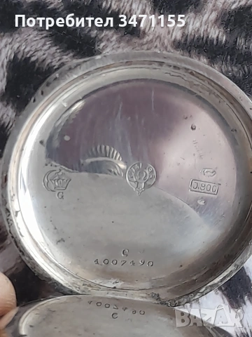 Сребърен джобен швейцарски часовник Омега, снимка 7 - Антикварни и старинни предмети - 53167428