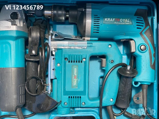 3в1 Перфоратор, Ъглошлайф 125мм и Бормашина 1400W, снимка 9 - Други инструменти - 50886336