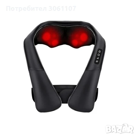 Масажор с топлина за врат и рамене ELEHOT-Store зарядно за кола