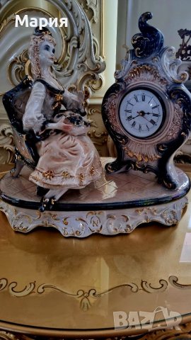 Невероятно красив порцеланов часовник. Каподимонте. , снимка 5 - Антикварни и старинни предмети - 37101951