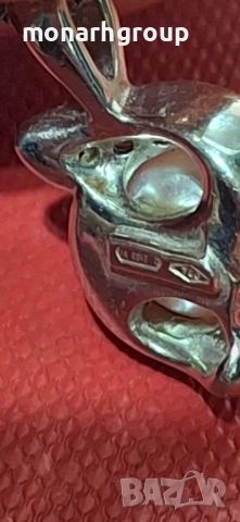 Златна верижка с висулка 18к /бяло злато/, снимка 9 - Колиета, медальони, синджири - 52164324