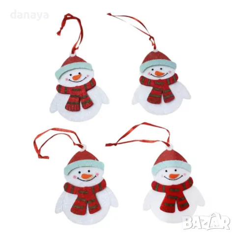 5389 Комплект коледни играчки за елха, 4 броя, снимка 3 - Декорация за дома - 47758289