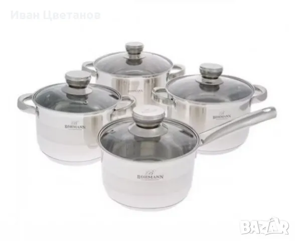 Комплект тенджери Bohmann 16см/18см/20см/22см, Неръжд.стомана