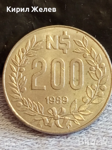 Монета 200 песо 1989г. Уругвай за КОЛЕКЦИЯ ДЕКОРАЦИЯ 26450