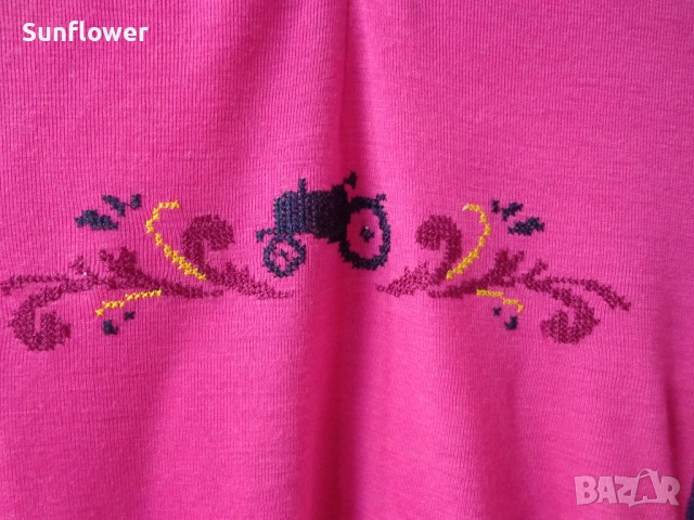 Дамски розов термо мерино топ Moods of Norway100% мериносова вълна, размер XL  , снимка 4 - Блузи с дълъг ръкав и пуловери - 51790738