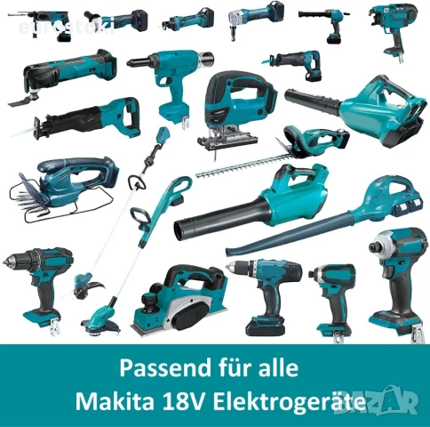 Yookoto 18 V Комплект от 2 литиево-йонни акумулаторни батерии 5000 mAh батерии за Makita, снимка 4 - Други инструменти - 51073943