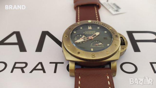 Panerai LUMINOR SUBMERSIBLE 1950 3days power reserve BRONZO клас 5A+, снимка 6 - Мъжки - 28234414