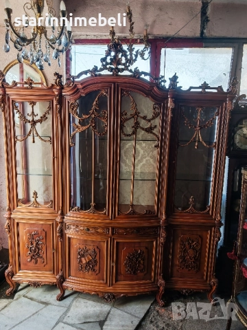 Луксозна антикварна витрина , снимка 2 - Секции и витрини - 52531999