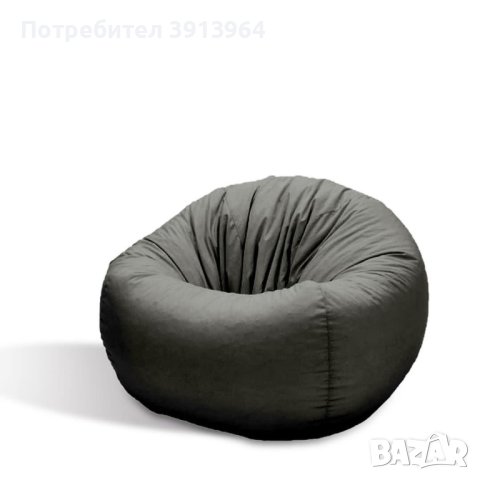 Барбарон цвят графит Водоустойчив / тип ябълка пуф, снимка 1 - Столове - 43401265