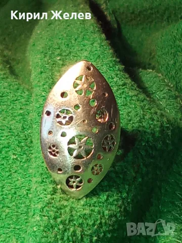 СТАР АЖУРЕН АР НУВО СТИЛ СРЕБЪРЕН ПРЪСТЕН ВИСОКА ПРОБА СРЕБРО РЕГУЛИРУЕМ БИЖУ РЪЧНА АРТ РАБОТА 46799, снимка 16 - Антикварни и старинни предмети - 46419907