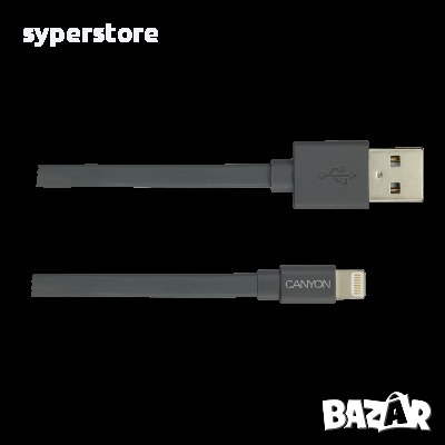 Зареждащ кабел CANYON MFI-2, Charge & Sync MFI flat cable, USB to lightning, certified by Apple, 1М,, снимка 2 - USB кабели - 40063383