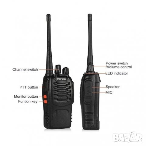 Комплект два броя радиостанция Baofeng BF-888S, снимка 3 - Аудиосистеми - 32854350
