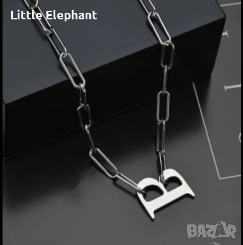 Масивен модел колие,бранд,letter/ново