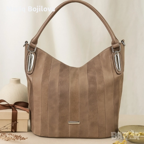 Дамска чанта с голямо отделение и елегантен дизайн, снимка 8 - Чанти - 51609794