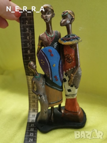 Африканско семейство-миниатюра, снимка 6 - Статуетки - 52277567