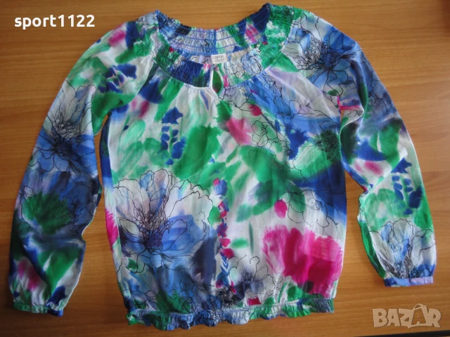 Esprit/S-M/памук и коприна/дамска блуза, снимка 2 - Блузи с дълъг ръкав и пуловери - 51015857