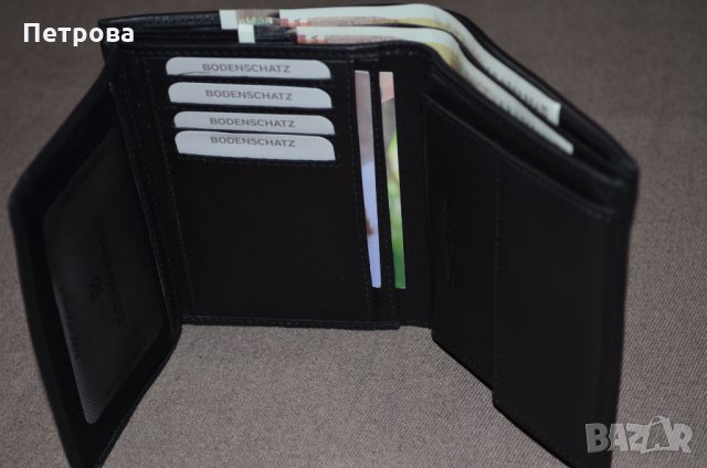 Bodenschatz Sierra BZ 8-460 SE черен вертикален портфейл до 11 карти, снимка 11 - Портфейли, портмонета - 32742975