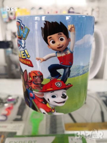 Бяла порцеланова чаша с изображение от детското филмче Пес патрул / Paw Patrol- Дизайн 1, снимка 2 - Чаши - 28872018