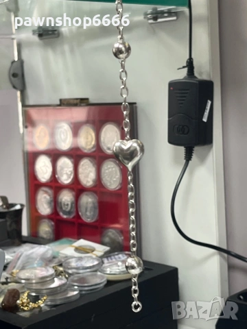 Сребърна гривна с проба 925 и тегло 9,23 грама , снимка 4 - Гривни - 53189118