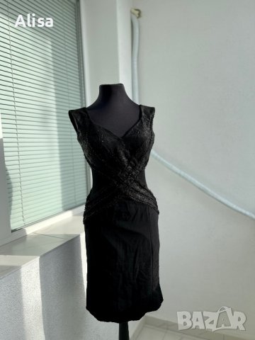 Официална черна рокля с гол гръб, снимка 8 - Рокли - 38983210