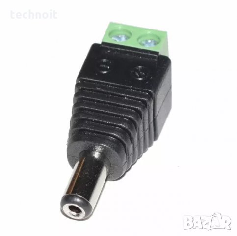 Зхранваща букса с винтова клема 2.1X5.5 мъжка F137T DC PLUG 2.1X5.5 TO TERM BLOCK С ВИНТОВА КЛЕМА, снимка 2 - Захранвания и кутии - 34999068