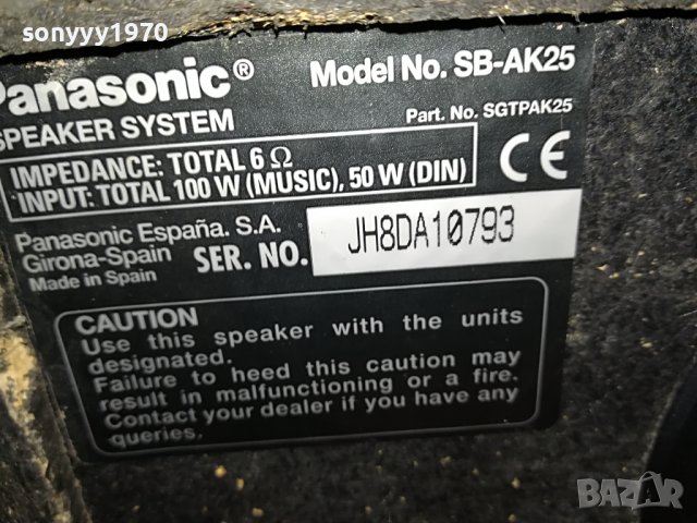 PANASONIC SB-AK25 ТОНКОЛОНИ 1907222006L, снимка 11 - Тонколони - 37440833