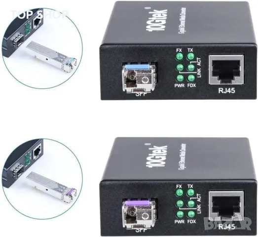 1000M Gigabit Ethernet медиен конвертор, RJ45 към SFP слот, снимка 4 - Кабели и адаптери - 48487023